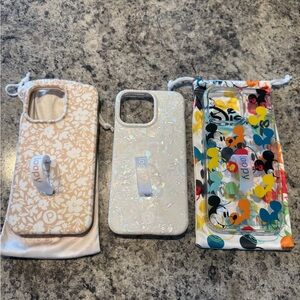Loopy Case Floral Tan, Iridescent White, and Colorful Mickey Mouse Phone Cases